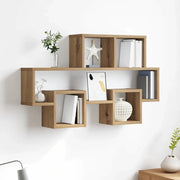 Scaffale da parete rovere artigianale 82 x 15 x 51 cm 875183