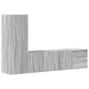 Set Mobili Porta TV 3 pz | Armadietto TV | Mobile Porta TV Grigio Sonoma in Legno Multistrato