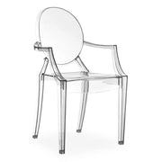Poltrona Cannes 55x54x93 h cm in Policarbonato Trasparente