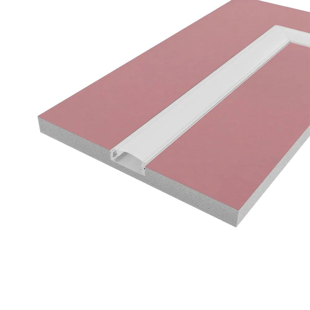 Cartongesso con profilo in alluminio integrato "L" ignifugo