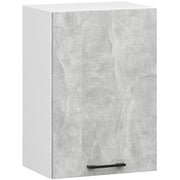 Mobile da cucina pensile sistema AKORD OLIWIA Bianco 50 cm 1 anta inserto frontale Cemento 50x30x58 cm