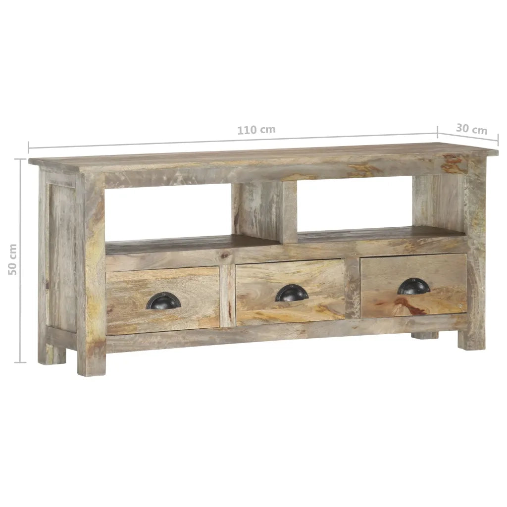 Mobile Porta TV 110x30x50 cm in Legno Massello di Mango cod mxl 17744