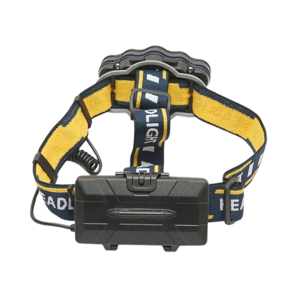 Lampada frontale Crownman a 8 LED, 3 modalità di illuminazione, batteria ricaricabile tramite USB da 2200 mAh.