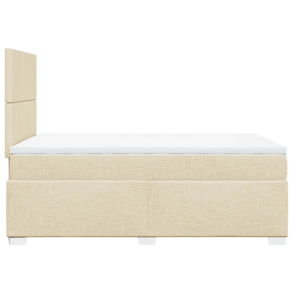 Giroletto a Molle con Materasso Crema 120x190 cm in Tessuto 3290425