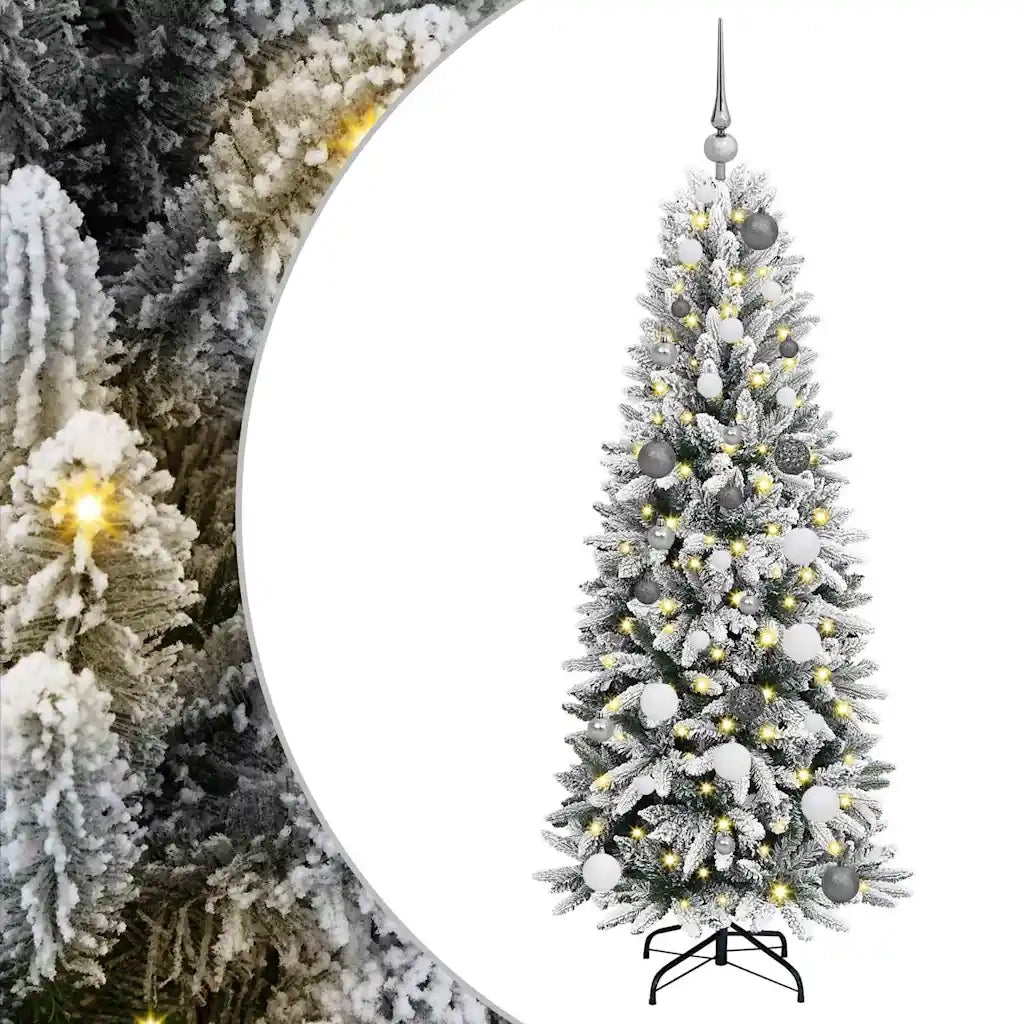 Albero di Natale artificiale con 150 LED Bianco 150 cm 3396032