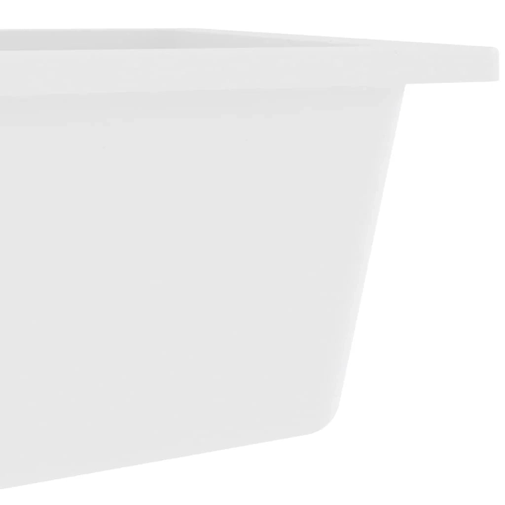 Lavello da cucina con foro troppo pieno 38 x 46 cm granito bianco 02_0002396
