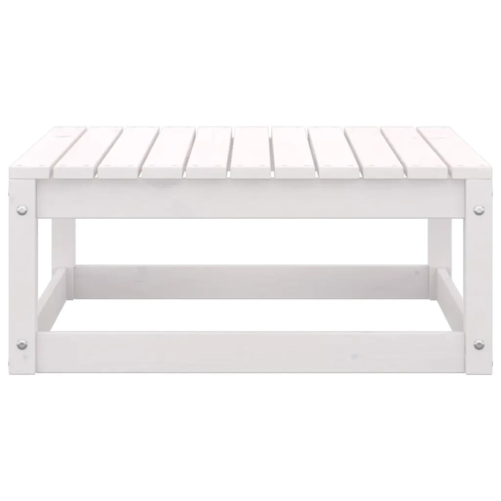 Set Divani da Giardino 2 pz | Set Salotto da Giardino Cuscini Bianchi Massello di Pino