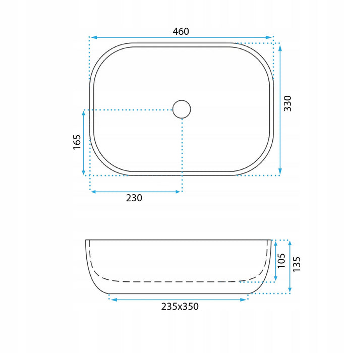 Lavabo Da Appoggio Rea Belinda Ash