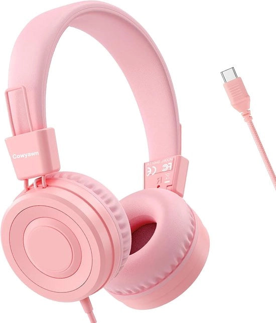 Cuffia per bambini con cavo - Cuffia per bambini - Cuffia per computer con cavo - Regolazione del volume sicura - Scuola - Tablet - Laptop - Viaggi - Ascolto della musica