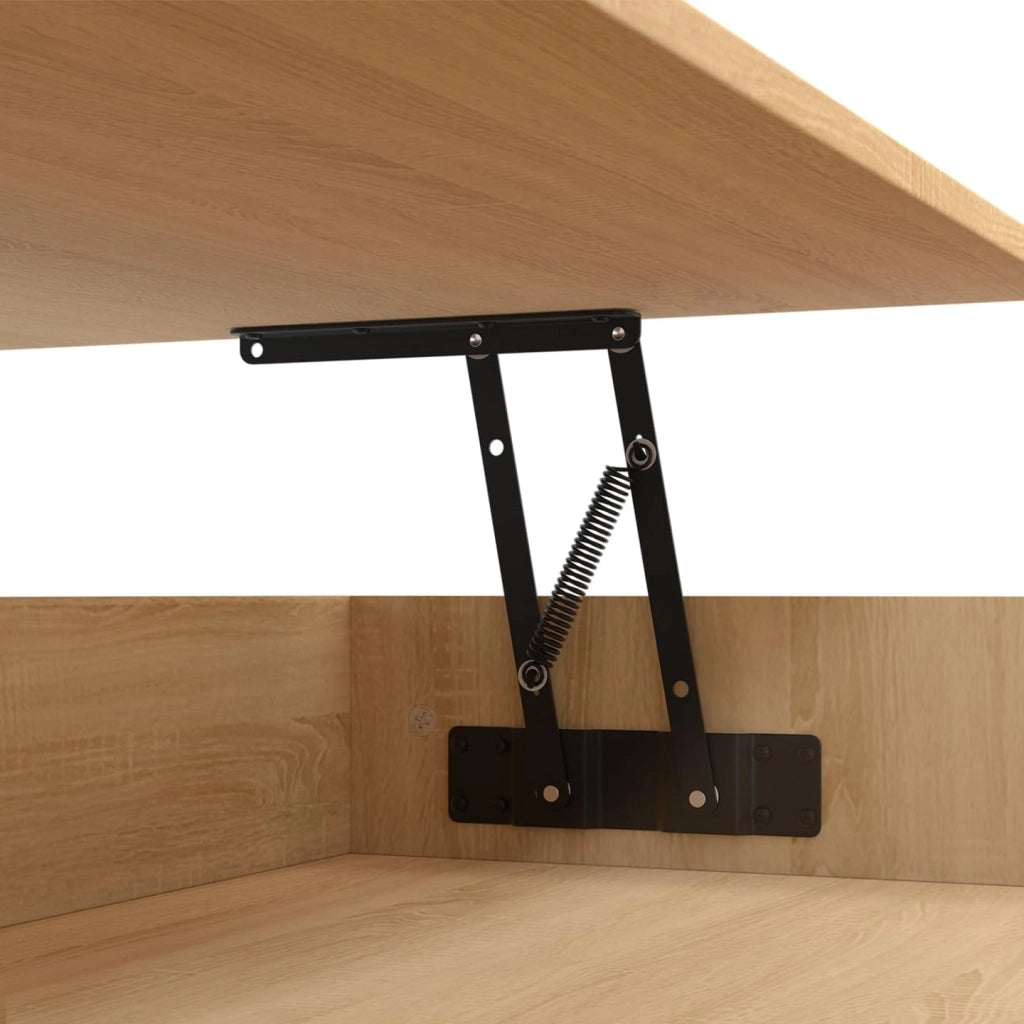 IDMarket - Tavolino rettangolare alzabile EDEN in legno e bianco