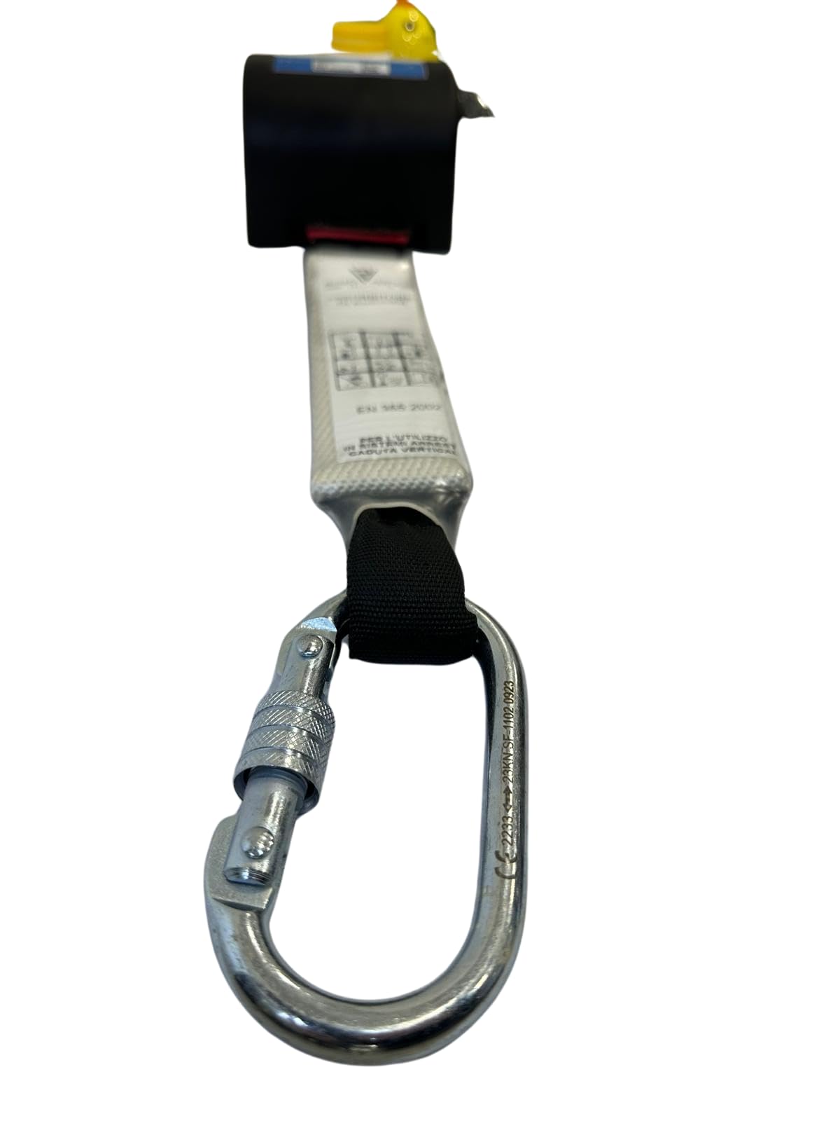 Anticaduta Retrattile con Cavo in Acciaio 2,5 m, Include 2 Moschettoni Acciaio, Dispositivi di Sicurezza per Lavoro in Quota