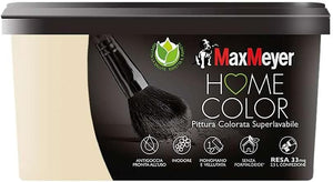 Idropittura Colorata Superlavabile per Interni HomeColor, Colore Canapa, 2.5L