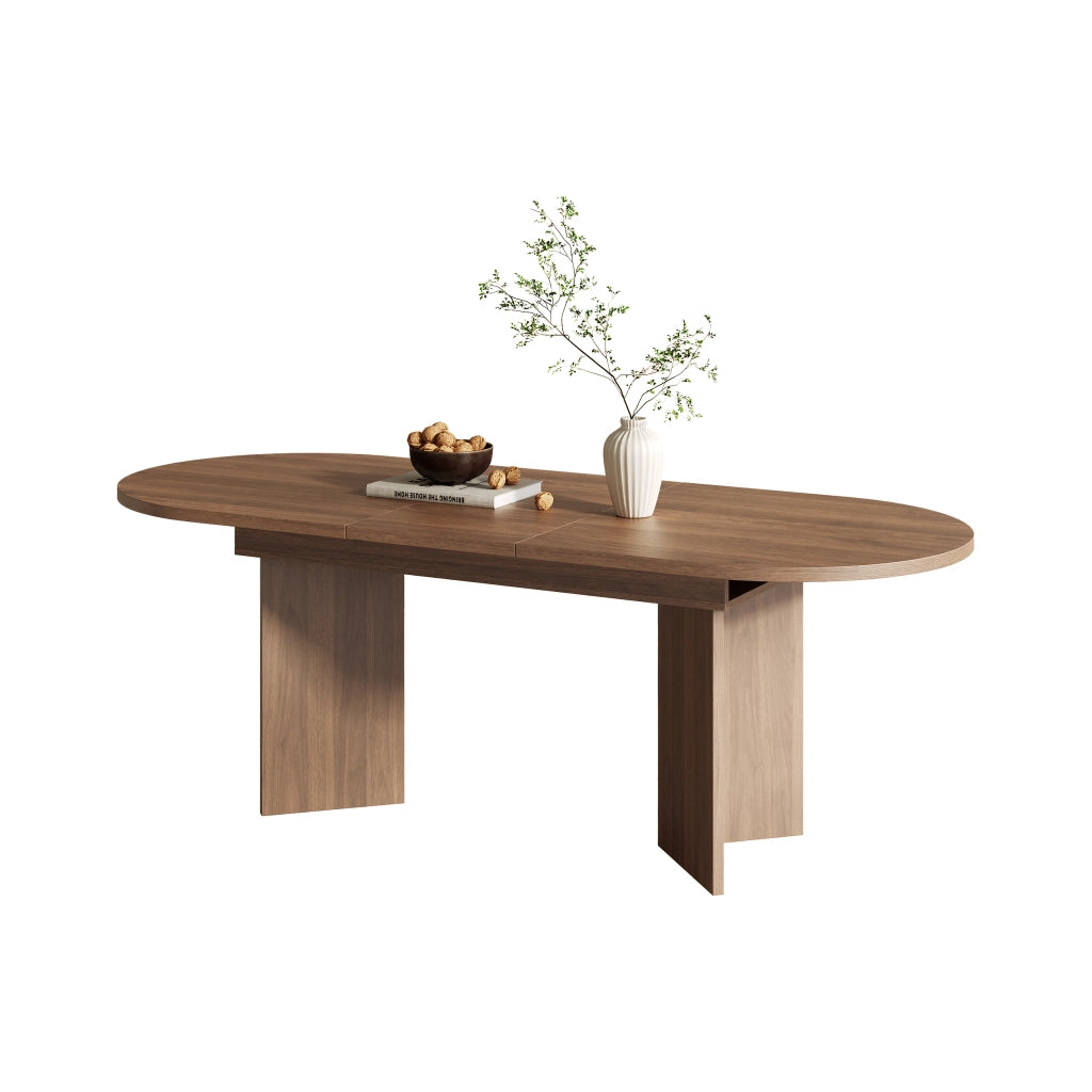 Tavolo da pranzo allungabile 140/180 x 90 cm in MDF; colore noce