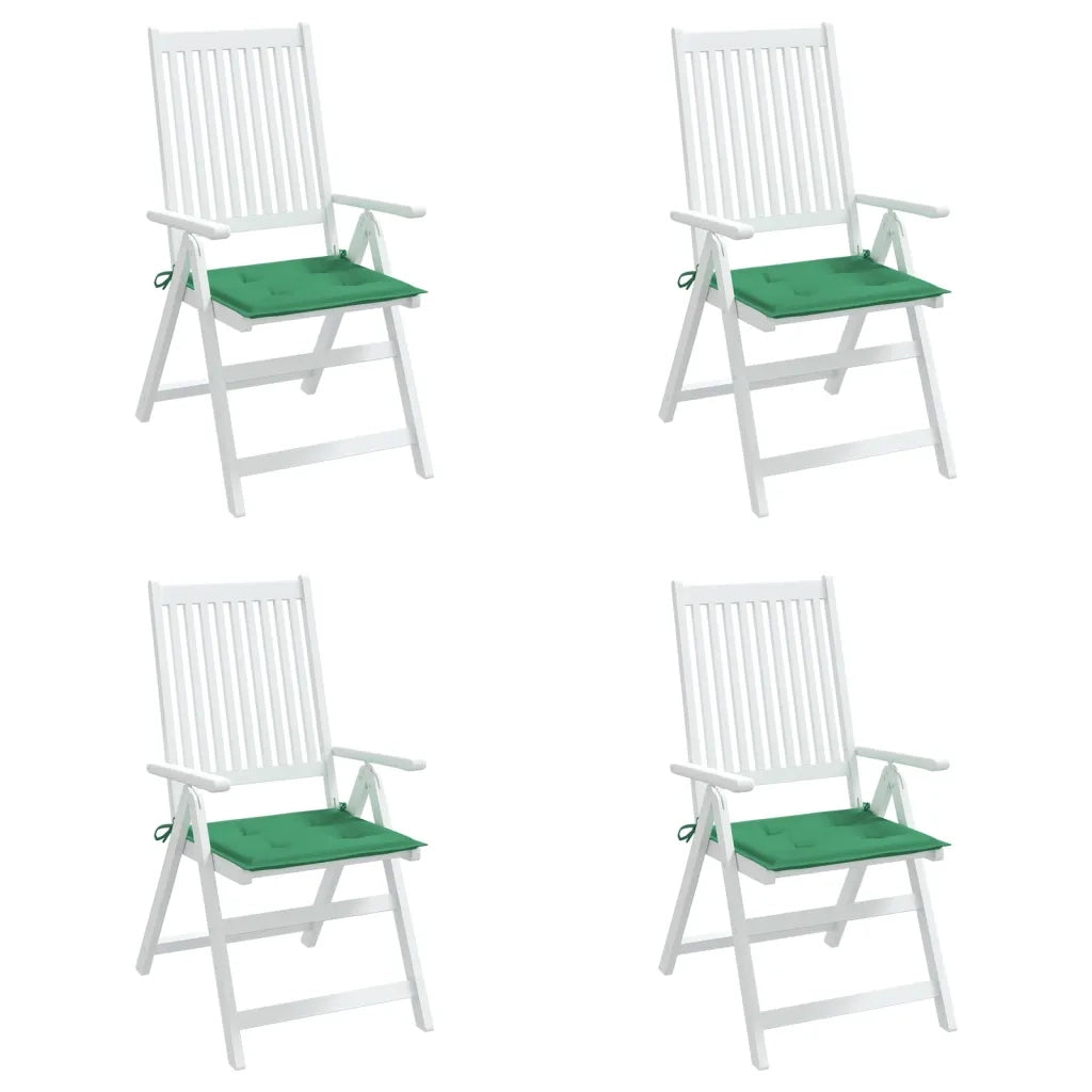 Cuscini per Sedia 4 pz Verdi 50x50x4 cm in Tessuto Oxford 314048