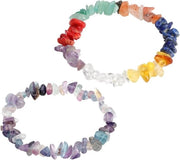 Due bracciali elastici a cristalli - bracciali moderni e colorati.