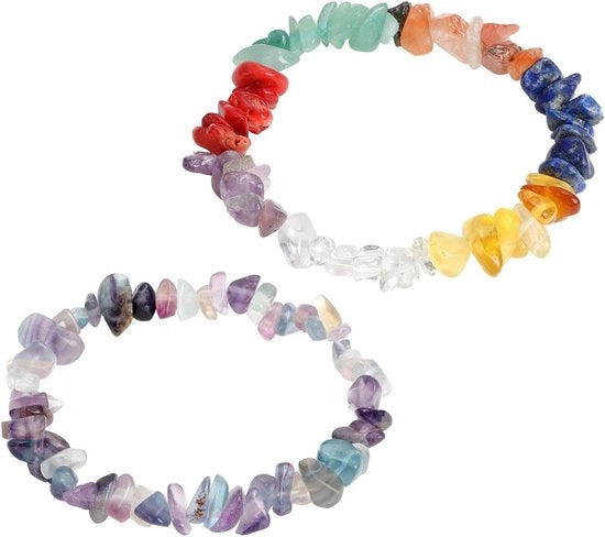 Due bracciali elastici a cristalli - bracciali moderni e colorati.
