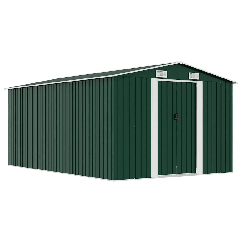 Capanno da Giardino 257x392x181 cm in Metallo Verde cod mxl 65907