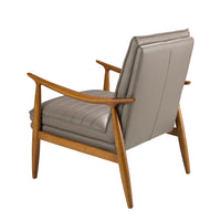 Poltrona in pelle grigio scuro