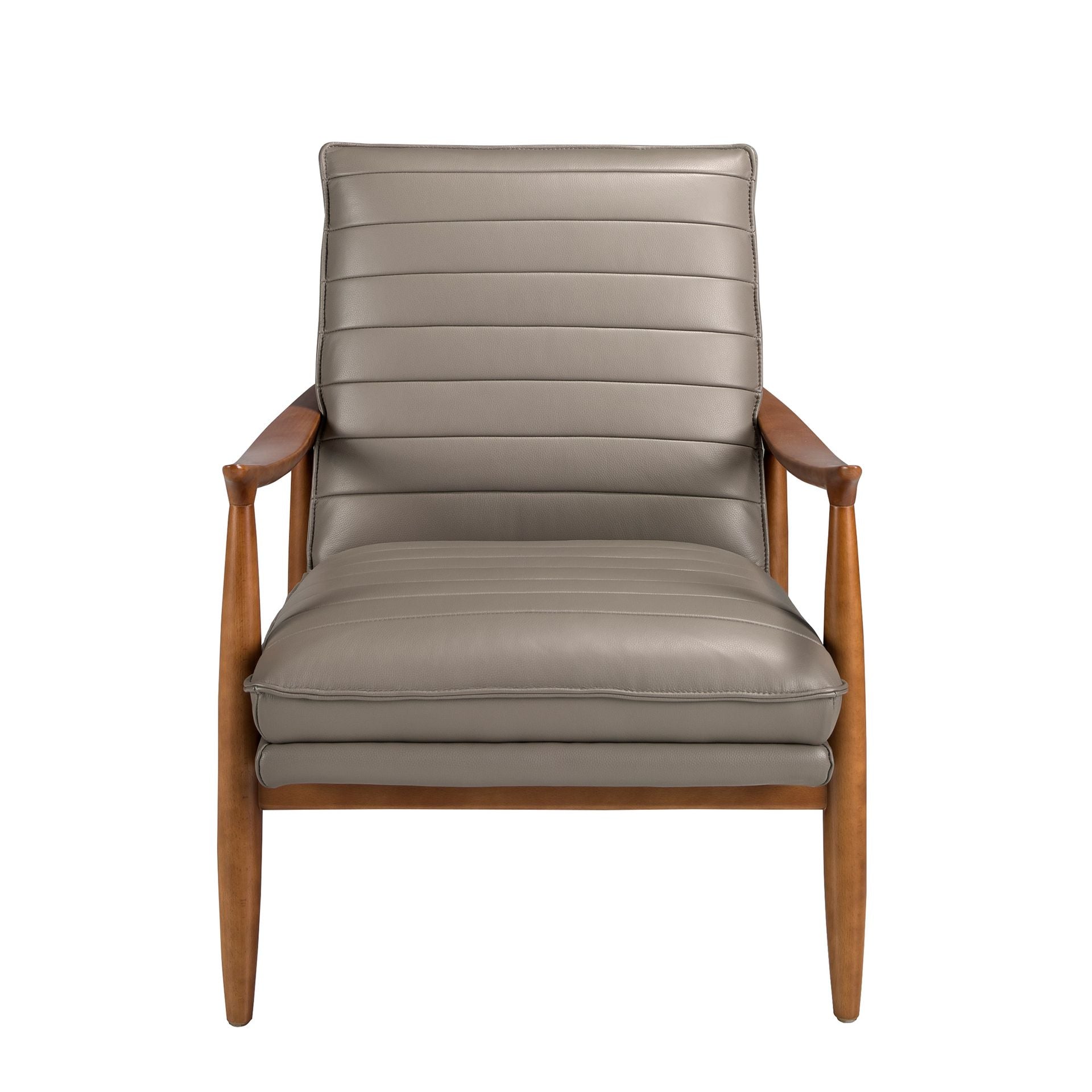 Poltrona in pelle grigio scuro