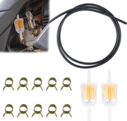 Set di tubi di benzina - 2 metro Ø 8 mm condotto di carburante con filtri e viti per auto e motocicletta.