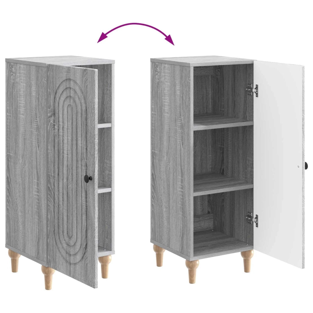 Credenza Grigio Sonoma 33 x 34,5 x 90 cm Legno ingegnerizzato