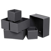 Organizer per cassetti divisori per tavolo da toeletta Set di 6 contenitori pieghevoli in tessuto per calzini, biancheria intima, reggiseni, cravatte, sciarpe Grigio 12_0003078