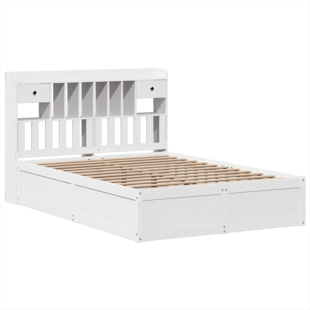 Letto senza Materasso Bianco 140x190 cm Legno Massello di Pino