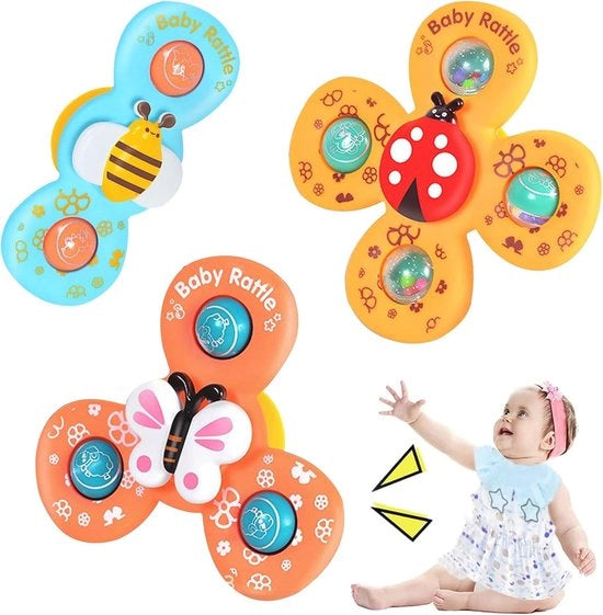 Giocattolo con Fungo per Bambini - 3 Forme di Animali - Spinner per Bagno per Bambini