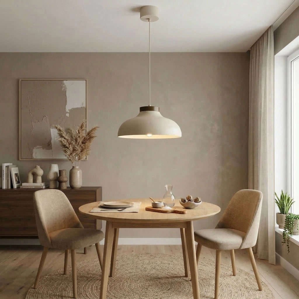 Lampada a sospensione Basca 1xE27 beige/marrone Luminex