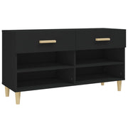 Scarpiera mobile contenitore per scarpe mobile per ingresso/corridoio/soggiorno 102 x 35 x 55 cm legno ingegnerizzato nero 02_0021937