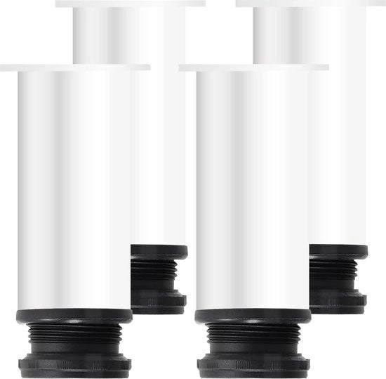 Piedini per mobili regolabili 4 pezzi - 120 mm piedini regolabili per tavolo - acciaio inox bianco con viti