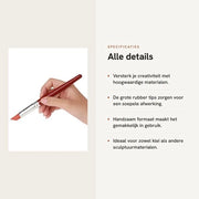 Strumenti per la modellazione 5 pezzi - Strumenti per la modellazione/Kit - Punta in gomma - Arte scultorea - Ceramica - Qualità professionale
