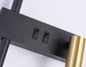 Lampada Da Parete APP1439-2-W Black Gold Left