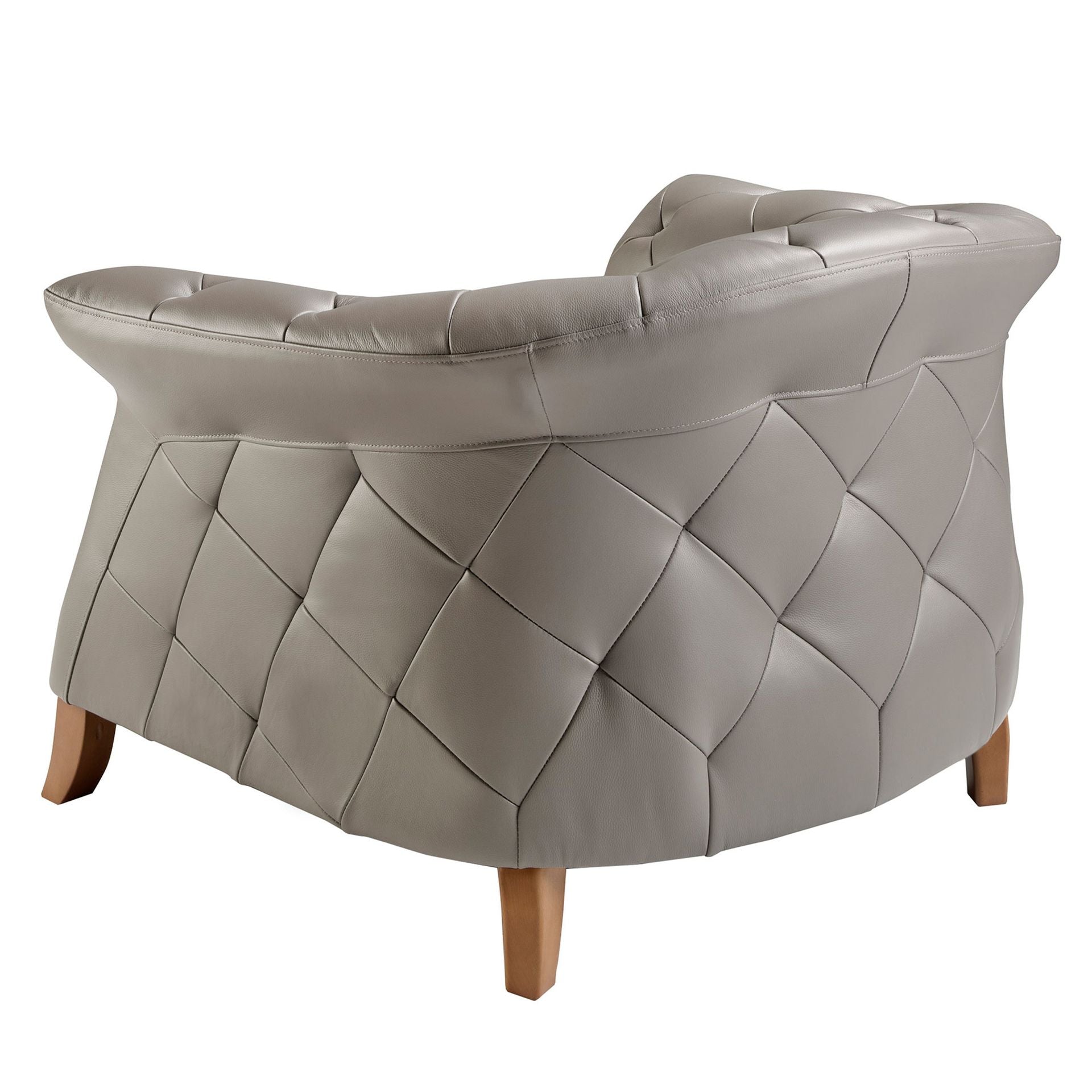 Poltrona in pelle grigia