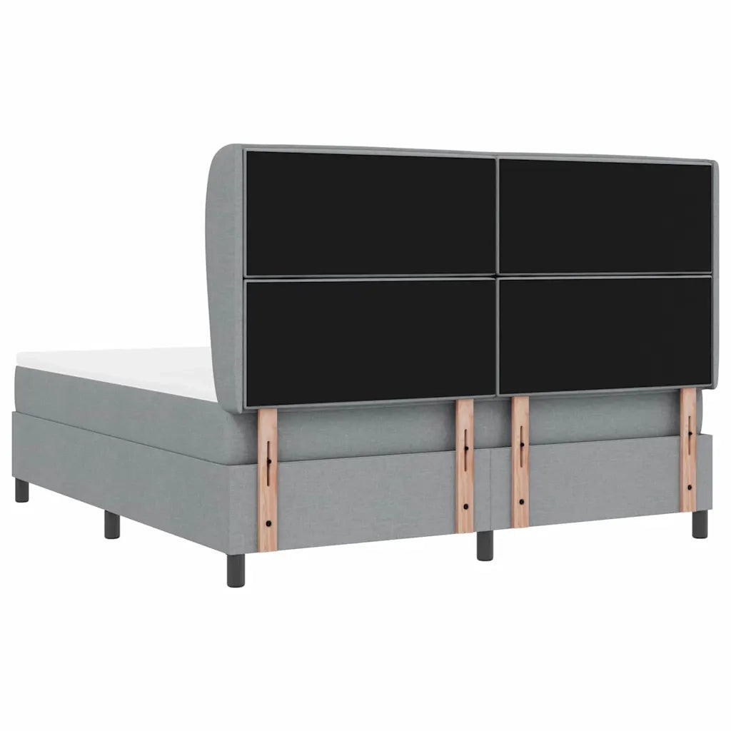 Letto a molle con materasso Grigio chiaro 180 x 200 cm Tessuto 3340515