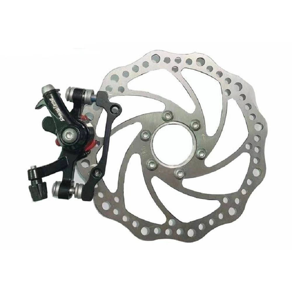 Trade Shop - Set Freno A Disco 16 Cm Con Pinza Meccanica Per Bici Bicicletta Ricambi Zx-9918 -