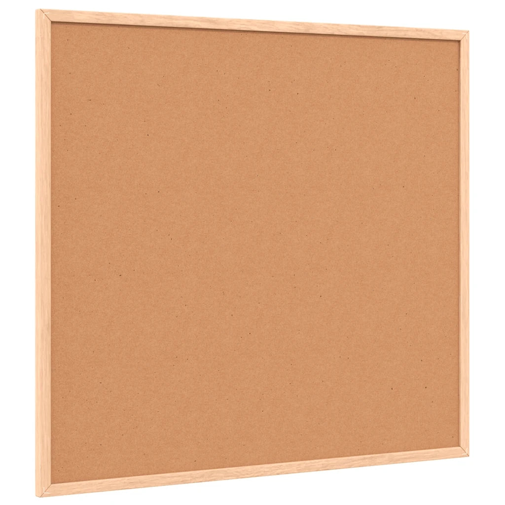 Lavagna Bianca Magnetica con Cornice in Legno di Pino 60x55 cm