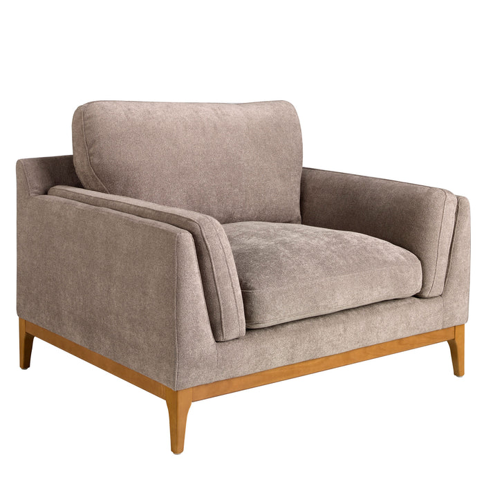 Poltrona in tessuto 123 x 103 x 90 cm colore marrone