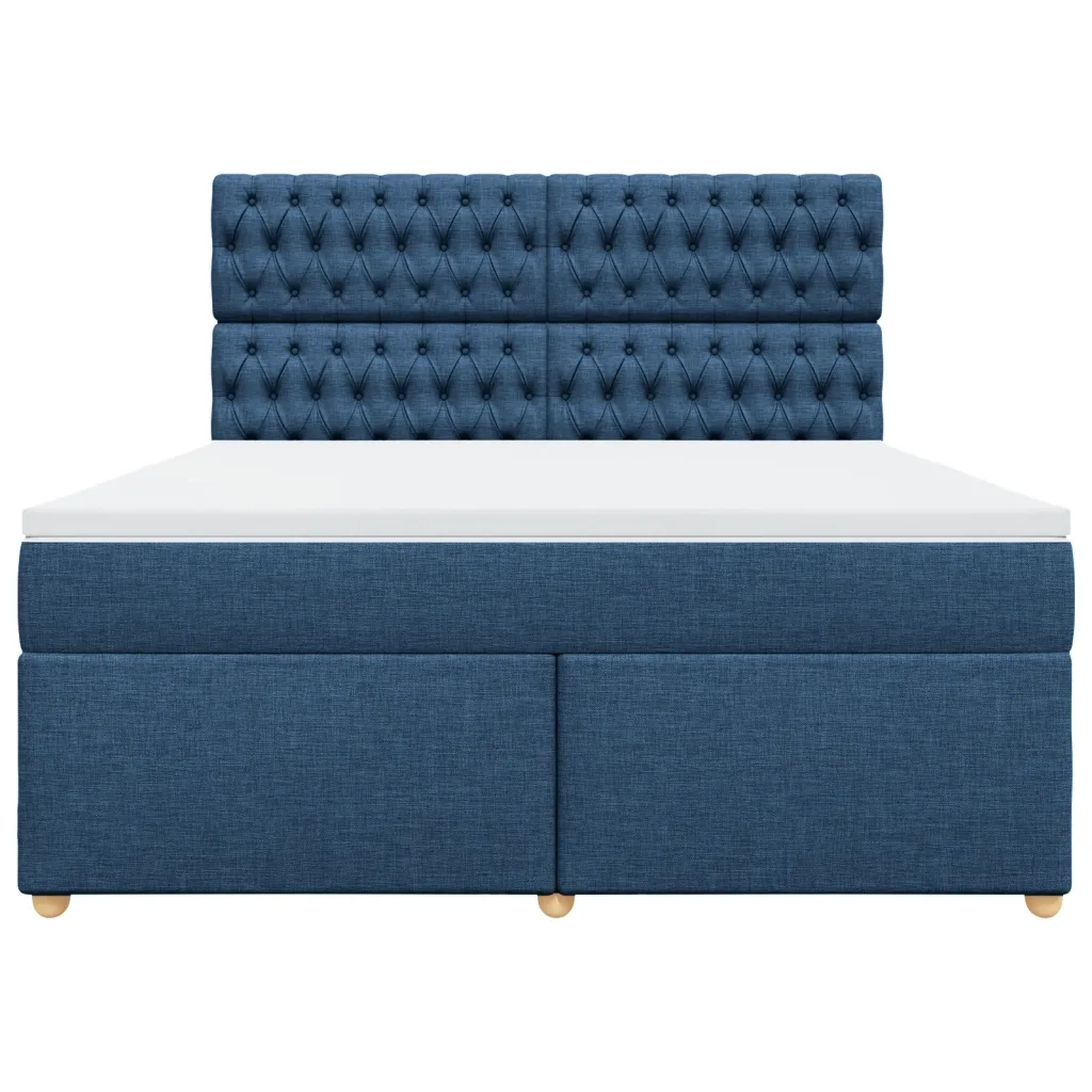 Giroletto a Molle con Materasso Blu 180x200 cm in Tessuto 3291372