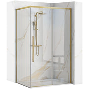 Cabina Doccia Solar Gold Brush 100x80 senza piatto doccia