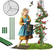 Spirale metallica per supporto di piante - altezza 47-135 cm - per giardino, interni ed esterni