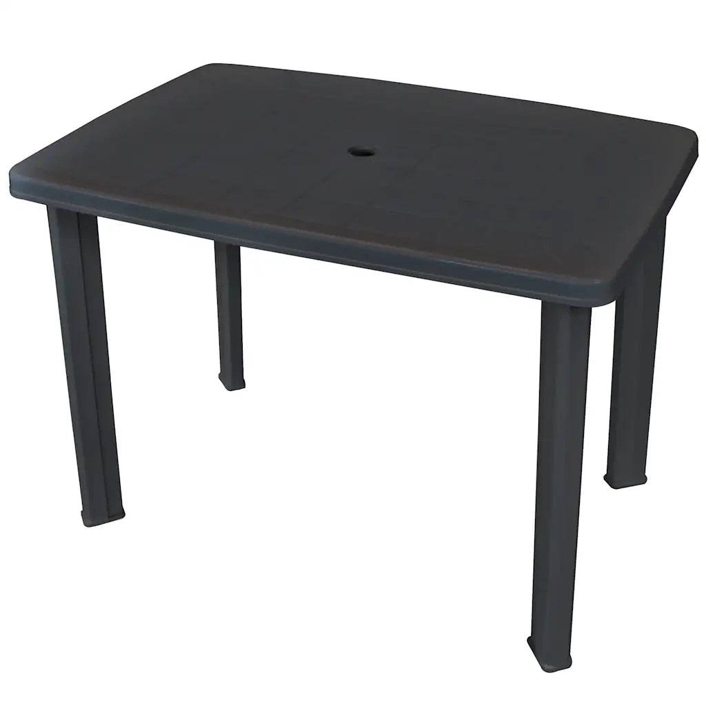 Tavolo da Giardino Antracite 101x68x72 cm in Plastica 43594
