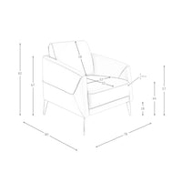 Poltrona in pelle grigio scuro