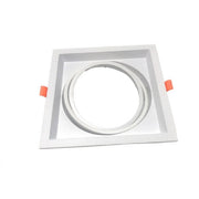 Trade Shop - Portafaretto Incasso Ar111 Quadrato Supporto Per Faretti Illuminazione P-ar111-1 - Bianco