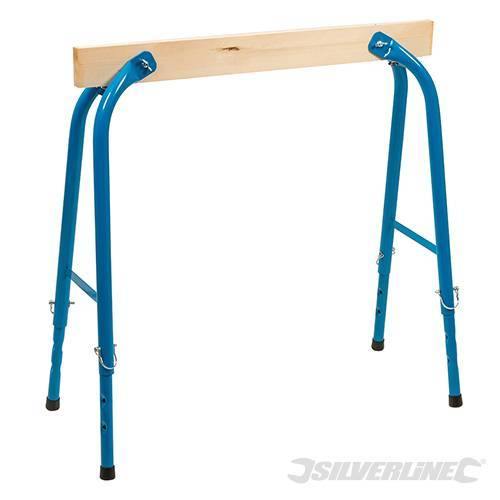 Cavalletto supporto in legno 4 altezze regolabile pieghevole 150 kg Silverline