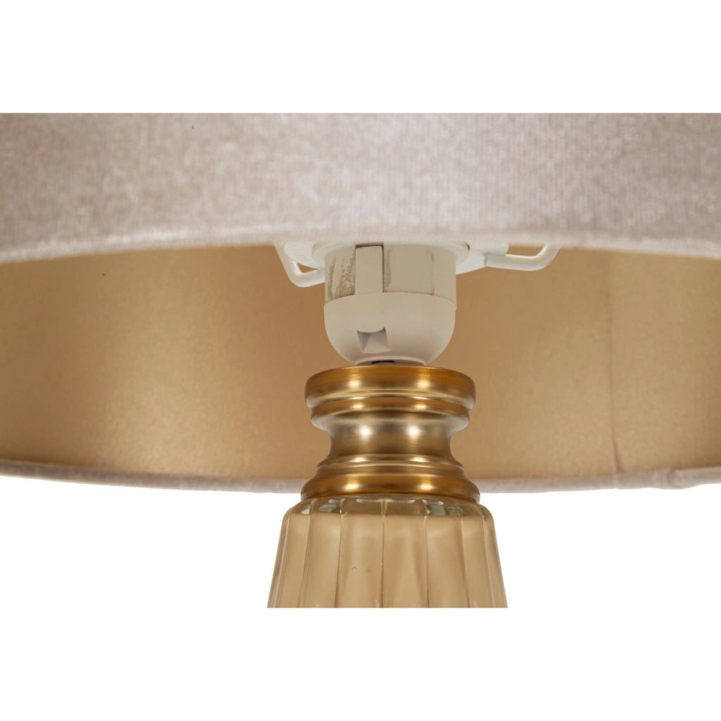 Lampada da Tavolo VKH729, Bianco, Vetro, 68,5x36,5x36,5 cm