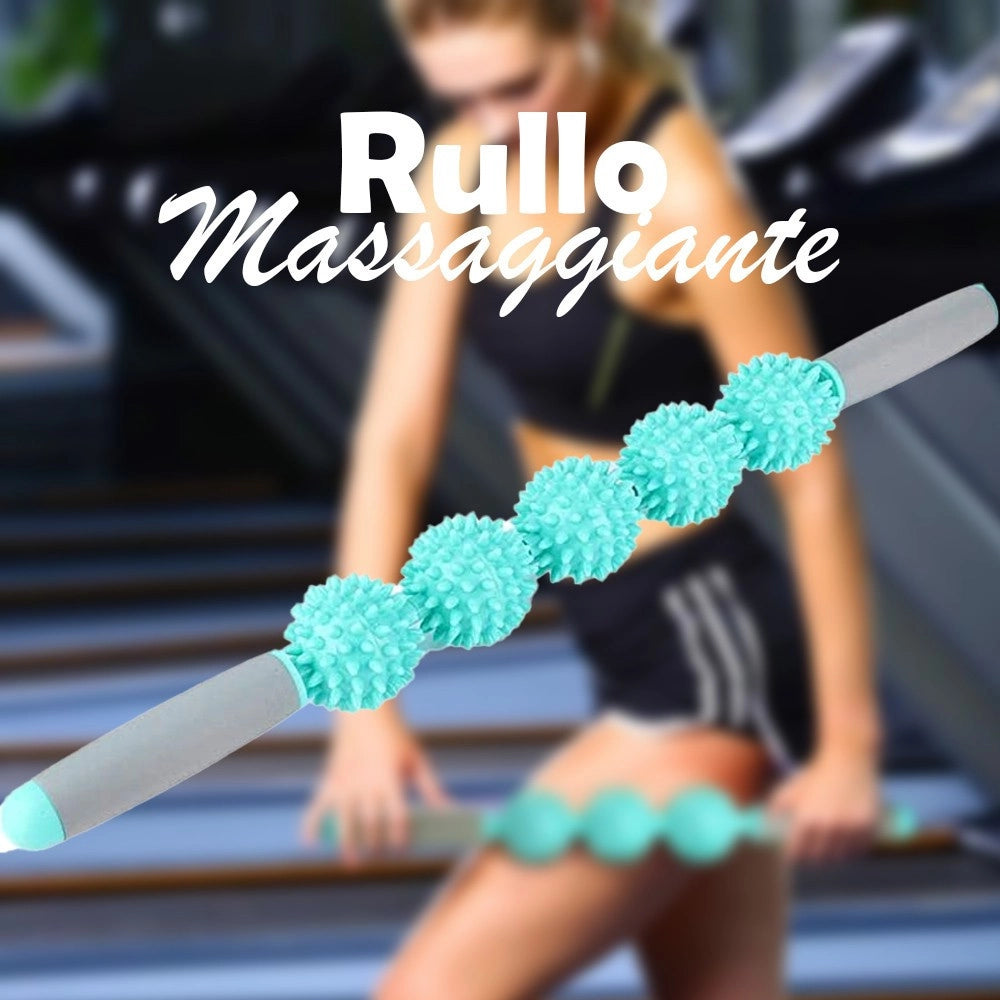 Trade Shop - Rullo Bastone Massaggio Muscolare 54cm Per Gambe, Schiena, Migliora Circolazione -