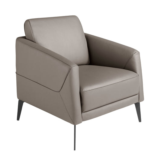 Poltrona in pelle grigio scuro