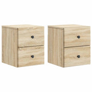 Mobiletto da notte a muro 2 pcs Rovere Sonoma 34,5 x 33 x 40 cm 899150