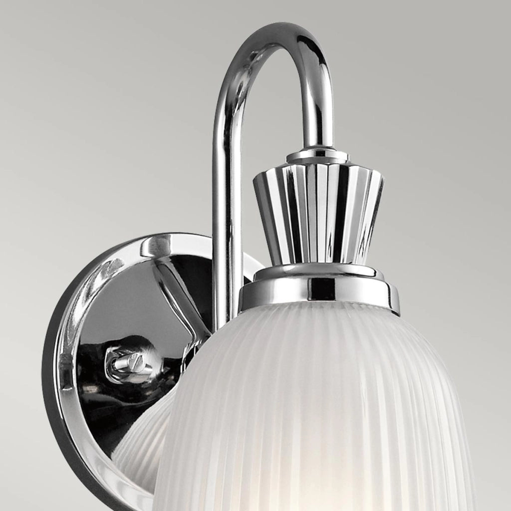 Applique bagno Cora cromo vetro LED G9 3W IP44 Kichler